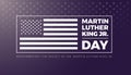 Martin Luther King Jr Day lettering and USA flag - vector illustration Royalty Free Stock Photo
