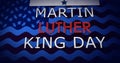 Martin Luther King Jr Day Memorial Day celebration poster background. Royalty Free Stock Photo