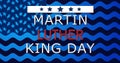 Martin Luther King Jr Day Memorial Day celebration poster background. Royalty Free Stock Photo