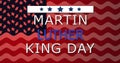 Martin Luther King Jr Day Memorial Day celebration poster background. Royalty Free Stock Photo