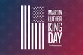 Martin Luther King Jr. Day. MLK. Third Monday in January. Holiday concept. Template for background, banner, card, poster Royalty Free Stock Photo