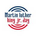 Martin luther king jr. day. With text i have a dream. American flag Royalty Free Stock Photo