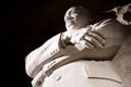 Martin Luther King Jr Memorial at Night Closeup Low Angle Shot in Washington, DC