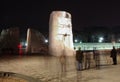 Martin Luther King Memorial Illuminated at Night Royalty Free Stock Photo