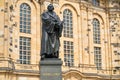 Martin Luther memorial near Frauenkirche Dresden Royalty Free Stock Photo