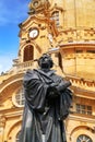 Martin Luther memorial near Frauenkirche Dresden Royalty Free Stock Photo