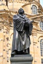 Martin Luther memorial near Frauenkirche Dresden Royalty Free Stock Photo