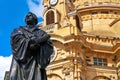 Martin Luther memorial near Frauenkirche Dresden Royalty Free Stock Photo