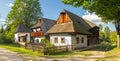 log cabin - traditional wooden house at Museum of the Slovak Village, Martin, Slovakia Royalty Free Stock Photo