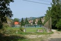 Martinet municipal soccer field located in the Alta Cardanya region, Lleida province, Catalonia Royalty Free Stock Photo