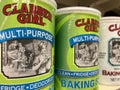 Clabber Girl baking powder with artwork on label close