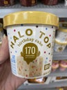 Walmart interior Halo Top small cup cake mix birthday cake