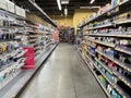 Walmart retail grocery store interior cosmetics aisle