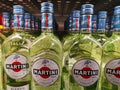 Martini Bianco can be drunk with ice or lemon. It is sold in Metro AG hypermarket on January 20, 2020 in Russia, Kazan,