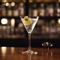 Martini bianco cocktail on the bar