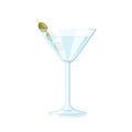 martini cocktail cartoon vector illustration Royalty Free Stock Photo