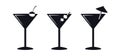 Martini cocktail drink glass icon Royalty Free Stock Photo