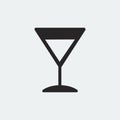 Martini cocktail glass icon illustration