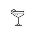 Martini cocktail glass line icon Royalty Free Stock Photo