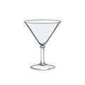 martini cocktail glasses cartoon vector illustration Royalty Free Stock Photo