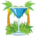 Summer Fresh Blue Jungle Cocktail