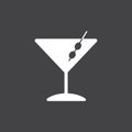 Martini cocktails glass icon illustration Royalty Free Stock Photo