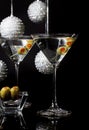 Martini Cocktails for Holiday Party Royalty Free Stock Photo