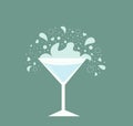 Martini drink in glass Royalty Free Stock Photo