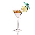 Martini, fresh Coctail isolated on white Royalty Free Stock Photo