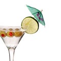 Martini, fresh Coctail isolated on white Royalty Free Stock Photo