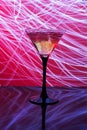Martini glass and abstract light Royalty Free Stock Photo