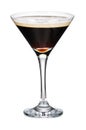 Martini Glass With Black Coffee Isolated On White Background Royalty Free Stock Photo
