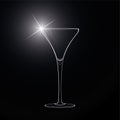 Martini glass. cocktail. Vector.