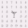 martini glass dusk icon. Drinks & Beverages icons universal set for web and mobile Royalty Free Stock Photo