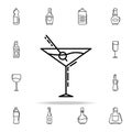 martini glass dusk icon. Drinks & Beverages icons universal set for web and mobile Royalty Free Stock Photo