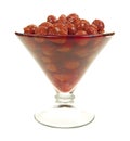 Martini Glass Filled With Cherries Royalty Free Stock Photo