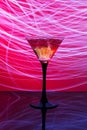 Martini glass with ice Royalty Free Stock Photo