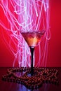 Martini glass with ice Royalty Free Stock Photo