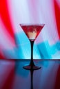 Martini glass with ice Royalty Free Stock Photo