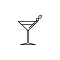 martini glass icon. Element of otel and motels for mobile concept and web apps. Thin line icon for website design and development,