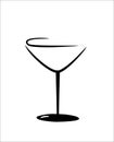 Martini glass isolated Royalty Free Stock Photo