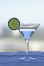 Martini Glass with Lime Slice Royalty Free Stock Photo