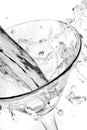 Martini Glass Pour - Splash Royalty Free Stock Photo