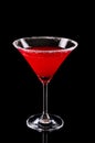 Martini glass with red coctail Royalty Free Stock Photo