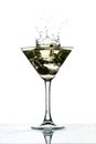 Martini glass splash Royalty Free Stock Photo