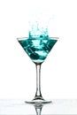 Martini glass splash Royalty Free Stock Photo