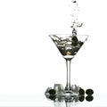 Martini glass splash Royalty Free Stock Photo