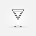 Martini glass vector icon Royalty Free Stock Photo