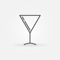 Martini glass vector simple icon Royalty Free Stock Photo