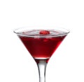 A martini glass on a white background; Royalty Free Stock Photo